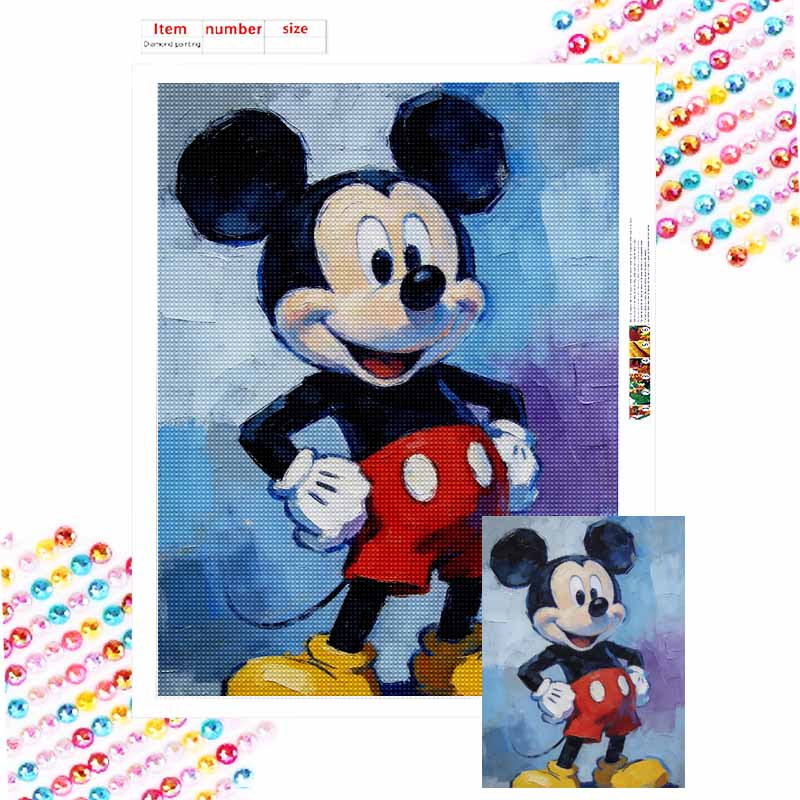 Disney Mickey Mouse Diamond Painting Art Kit – DIY Mosaic Home Decor & Gift
