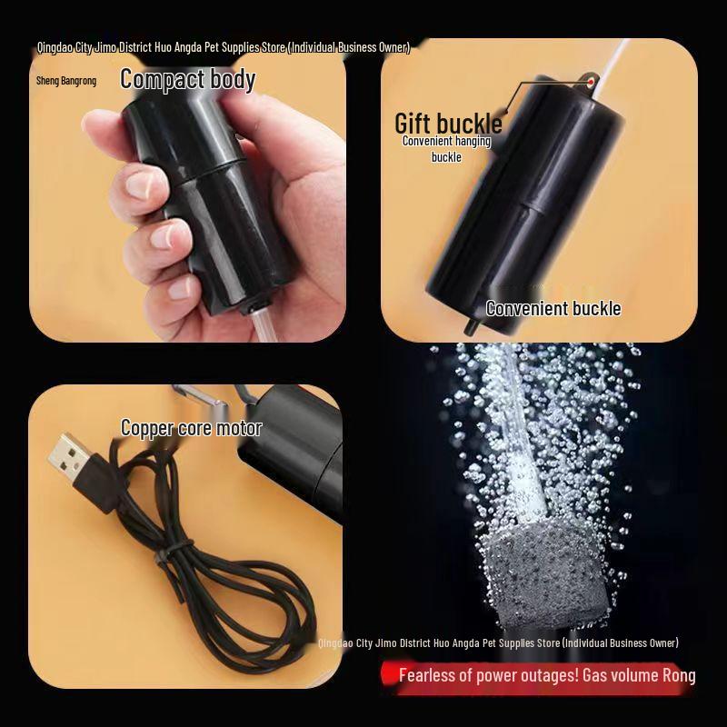 USB Portable Aquarium Fish Tank Aerator Oxygen Pump for Home and Fishing - Free Shipping