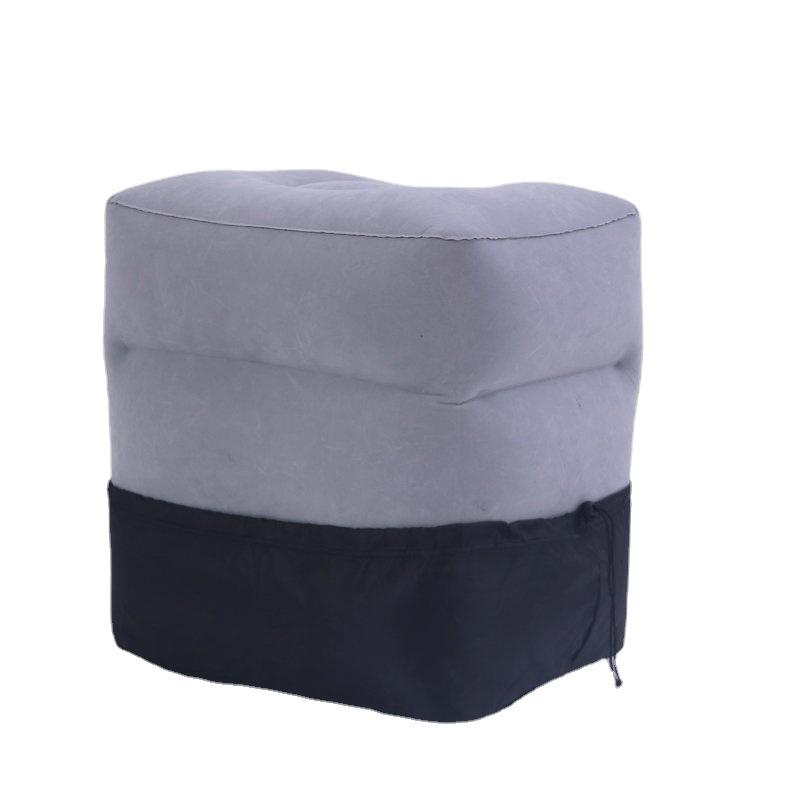 Inflatable Travel Footrest for Airplanes, Trains, Cars