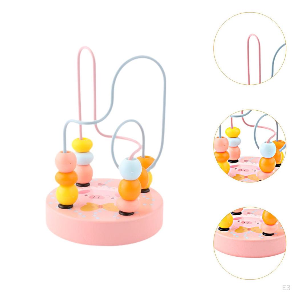 Bead Maze Game Motor Development Activity Circle Toy for Kids