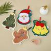 Coral Fleece Christmas Santa Claus Hand Towels Water Absorption Quick-Drying Hand Towel Christmas Tree Bell Kitchen Bathroom