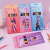 12Pcs Kpop Demon Hunters Huntrix Pencils Set Wood Graphite Sketch Smooth Writing School Office Drawing Sketching 2B for Kid Friendly Entertaining Fun