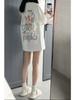 Unisex Plus Size Retro Cotton Short-Sleeve T-Shirt, Chic Hong Kong Style Loose Fit