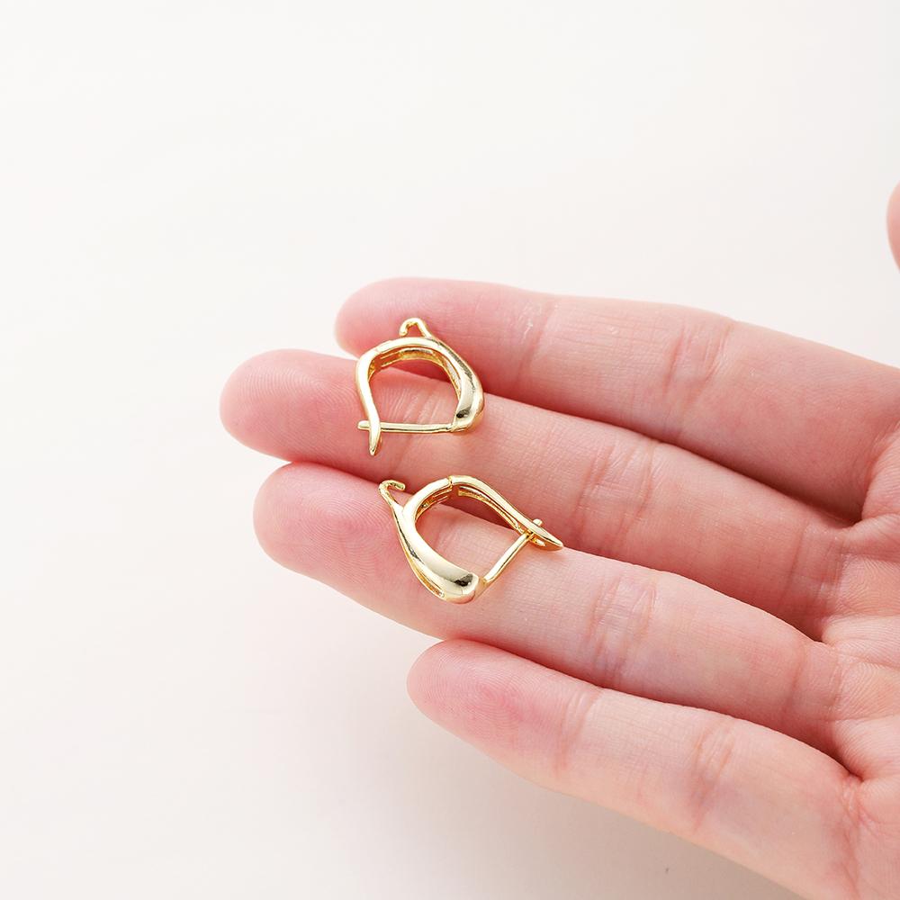 6pcs/lot 14K 18K Gold French Blank Lever Earing Hook Open Ear Ring Clips Clasp For DIY Jewelry Hoop Pendants Making Acceissories