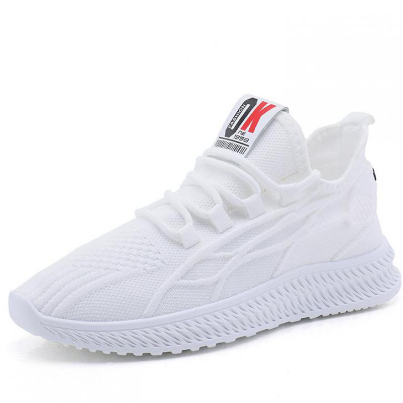 Red Mesh Casual Shoes Breathable Knitted Sneakers for Women Tennis Ladies Flat Sneakers Spring Lightweight Running Sports Shoes