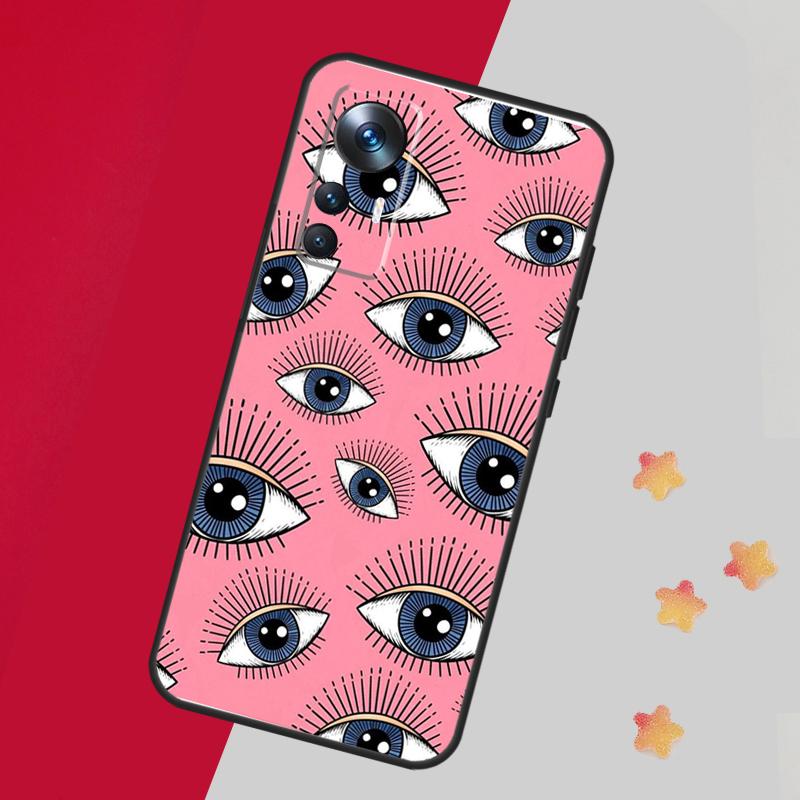 Scary Face Eyes Case For Xiaomi 15 Ultra 13 14 11T 12T 13T 14T Pro Cover For POCO F7 F6 F5 X3 X5 X6 X7 Pro