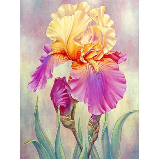 HUACAN Diamond Embroidery Flowers Rhinestones Pictures Diamond Mosaic Flower Cross Stitch