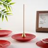High-End Red Ceramic Incense Holder and Burner - Chinese Style Festive Ornament for Home