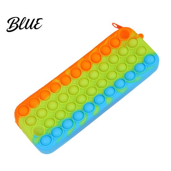 Decompression Pencil Case Pop Case Large Capacity Silicone Storage Bag with Odorless Bubble Toy Stationery for Kids School Office Stress Reducing