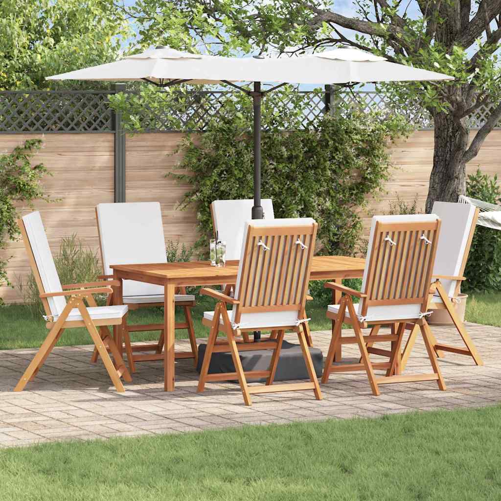 Garden Chair 6 Pcs Brown and White 57 X 71.5 X 104 Cm