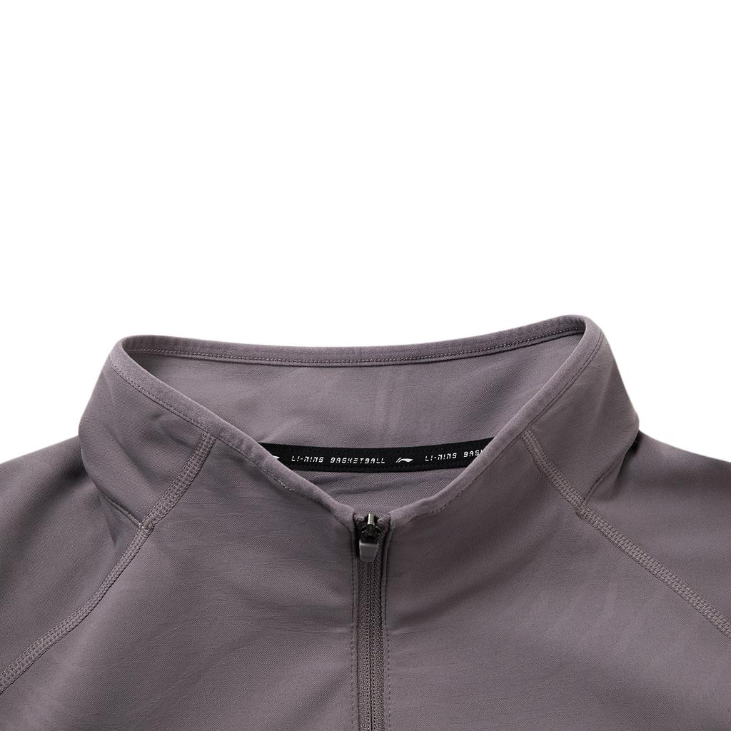 Li Ning Basketball Series Stand Collar Logo Letter T-Shirt Men Tops ATLV137-2