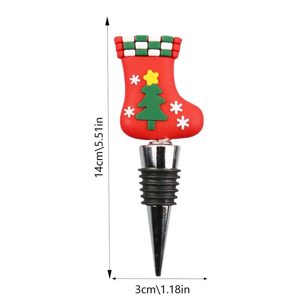 Wine Bottle Stopper Christmas Series Santa Claus home theme Party Gift kitchen Bar Decor Sealed Fresh-keeping Champagne Stopper