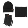 Adult unisex hat bib gloves 3pcs/1set knitted brushed touch screen gloves Outdoor warm set