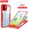 360 Full Body Front+Back Clear Case Shelluxe For Redmi A1 A1+ For Xiaomi Redmi A2 Plus A2+ Silicone Double Sided Phone Cover