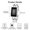 Women's Square Bracelet Watch, Waterproof: Rectangular Dial, Diamond-Inlaid Quartz Movement, Analog Display, Sun Pattern, Stylish, Modern, Elegant -