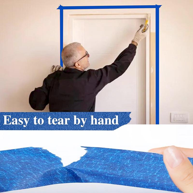 2/6/10Roll Home Security Masking Easy Removal Blue Multi-surface Construction Paint Tape 20M/Roll Wall Painting