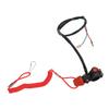 22mm 7 8in Safety Tether Kill Stop Switch for Motorcycle ATV Off Road Vehicles with Tether Lanyard Cord