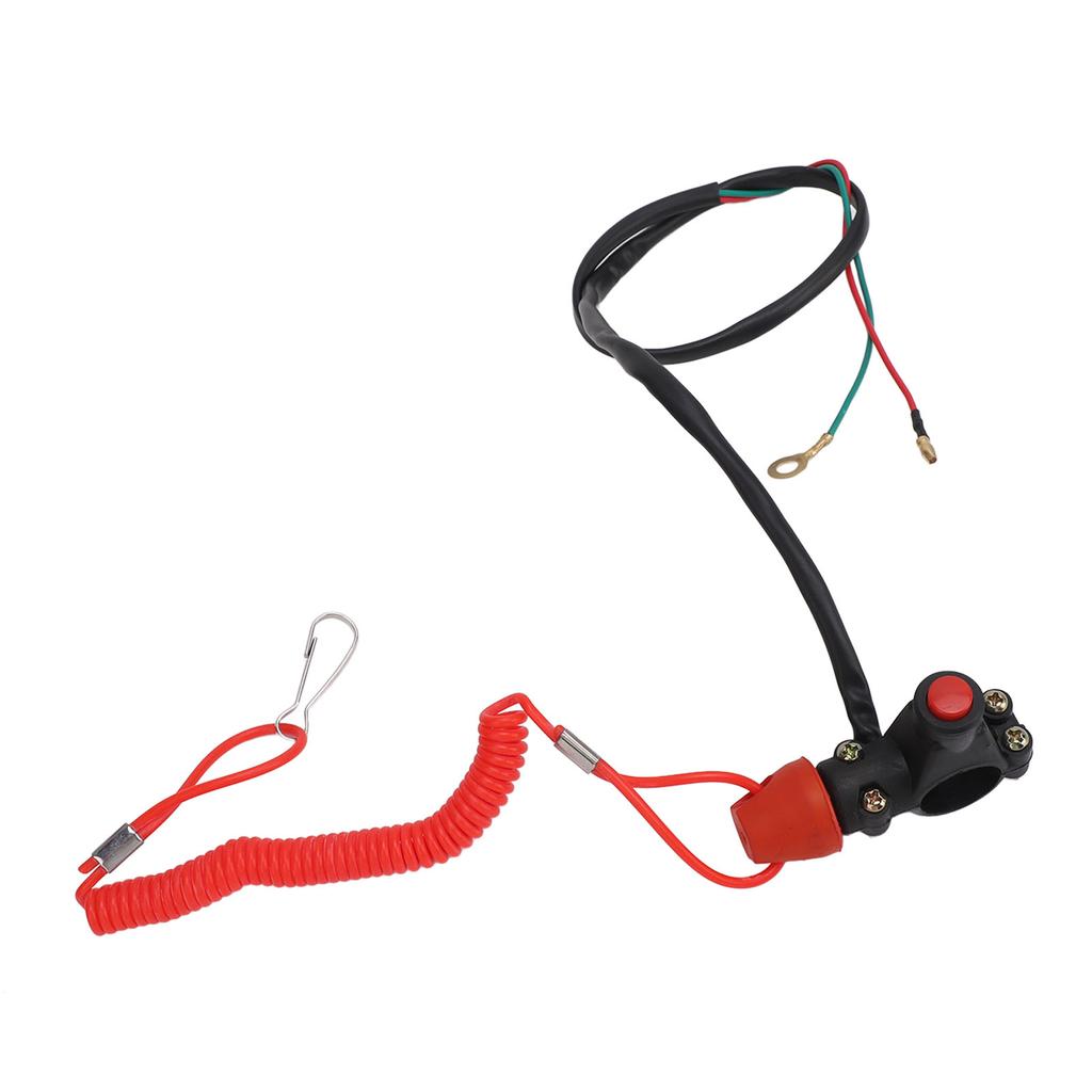 22mm 7 8in Safety Tether Kill Stop Switch for Motorcycle ATV Off Road Vehicles with Tether Lanyard Cord