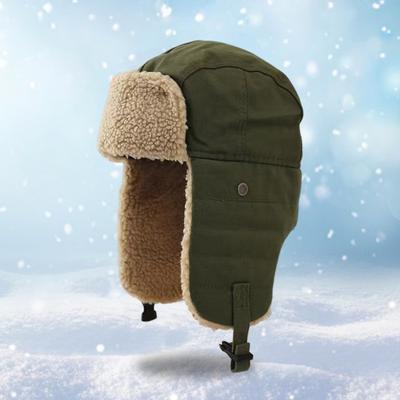 Unisex Winter Hat Thickened Fleece Lined Ear Protection Windoroof Buckle Fasten Heat Retention