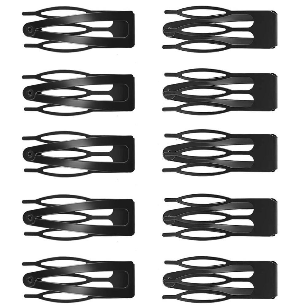 10Pcs Double-grip Hair Clips Metal Snap Barrettes Hair Styling Tools for Women Girls Hair Accessories