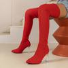Fashion Women High Boots Party Sexy High Heels Women Shoes High Quality Stretch Socks Boots Autumn Winter Over-the-knee Boots Women