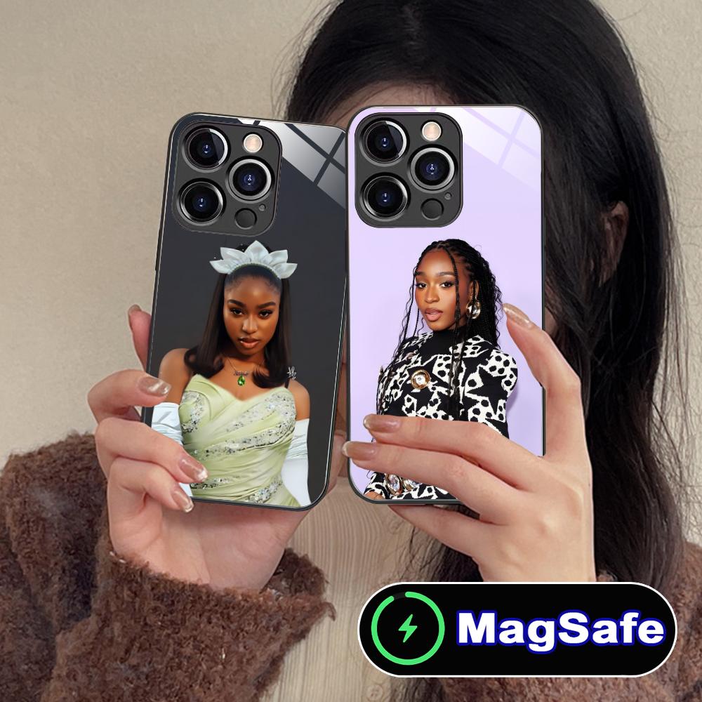 Normani Kordei Glass MagSafe Mobile Phone Case for iPhone 17 16 15 14 13 12 11 Air Pro Max Plus Mini Colorful Cover