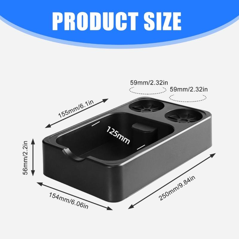 Multifuntional Practical Tamping Station ABS Tamper Station with Coffee Residues Tub Suitable for Coffee Tool Storage