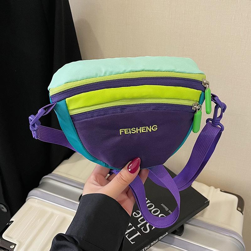 Women's Color Block Crossbody Bag: Lightweight, Summer Sports Style