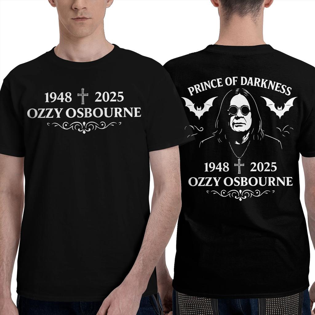 Unisex Ozzy Osbourne Tribute T-Shirt mit Rundhalsausschnitt und kurzen Ärmeln