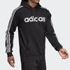 adidas Pullover Hoodie With Fleece Lining For Warmth And Comfort Men Tops Black DQ3096