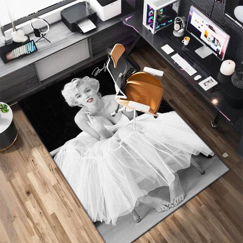 American Sexy Goddess Marilyn Monroe Carpet,Soft Floor Mat for Office Home Bedroom Desk Chair Protection M22