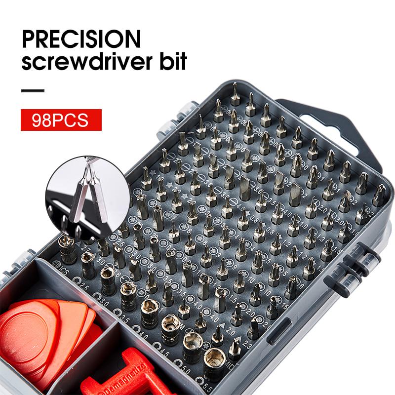 112 In 1 Schraubendreher-satz Magnetischen Schraubendreher Bit Torx Multi Handy Reparatur Tools Kit Elektronische Gerät Hand Werkzeug