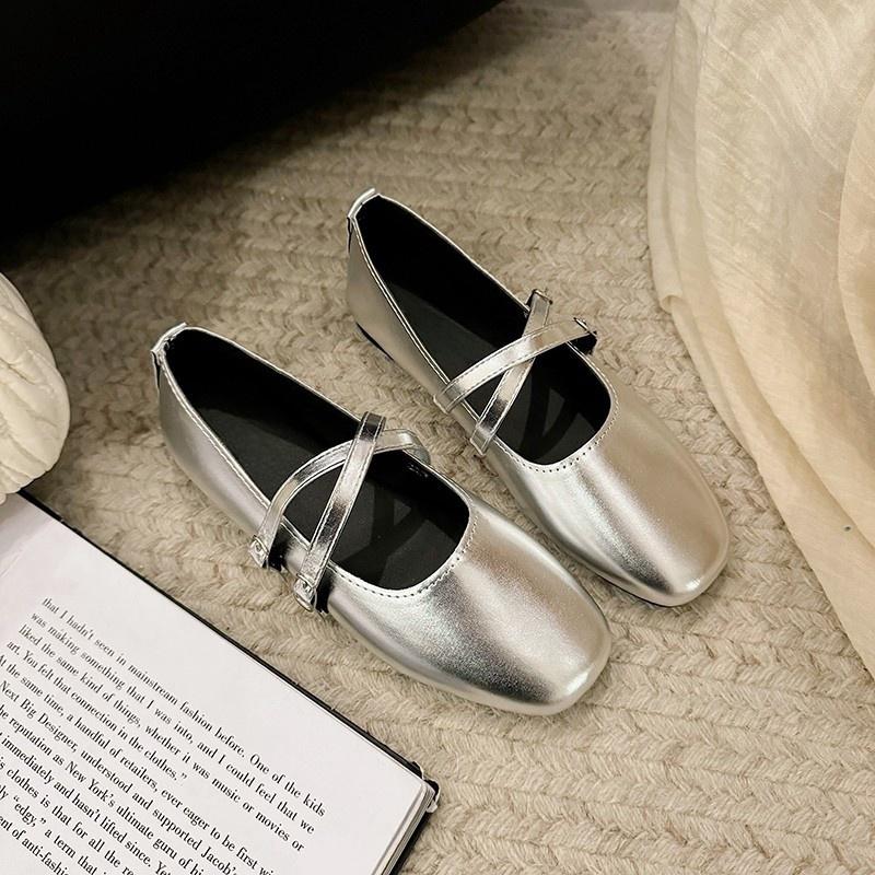 New ballet shoes for women wearing Mary Jane flat bottomed shallow mouth single shoes