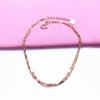 Purple Gold Water Corrugated Anklet Simple Rose Gold Plated Shiny Double Sequined Anklet Jewelry Women