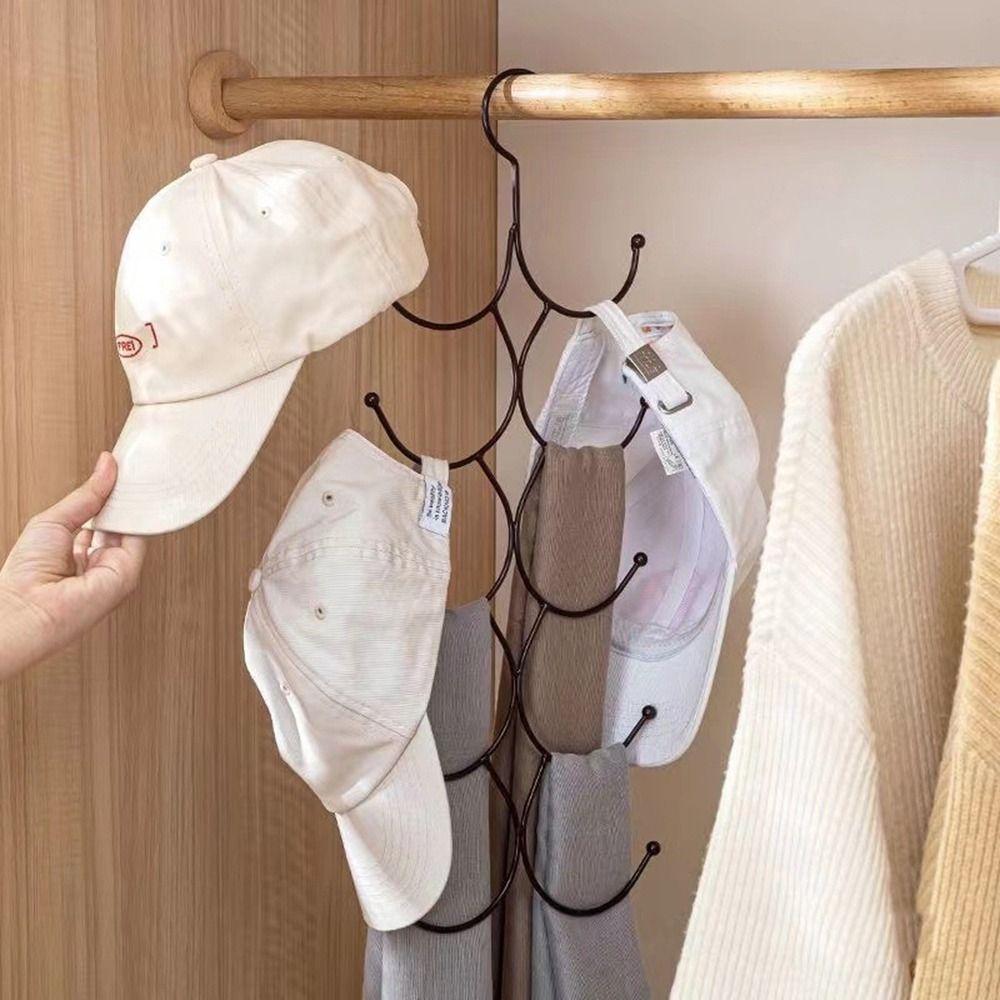 2Pcs Large Capacity Belt Scarf Storage Hanger Metal Scarf Tie Rack Belt Rack  Closet Organization