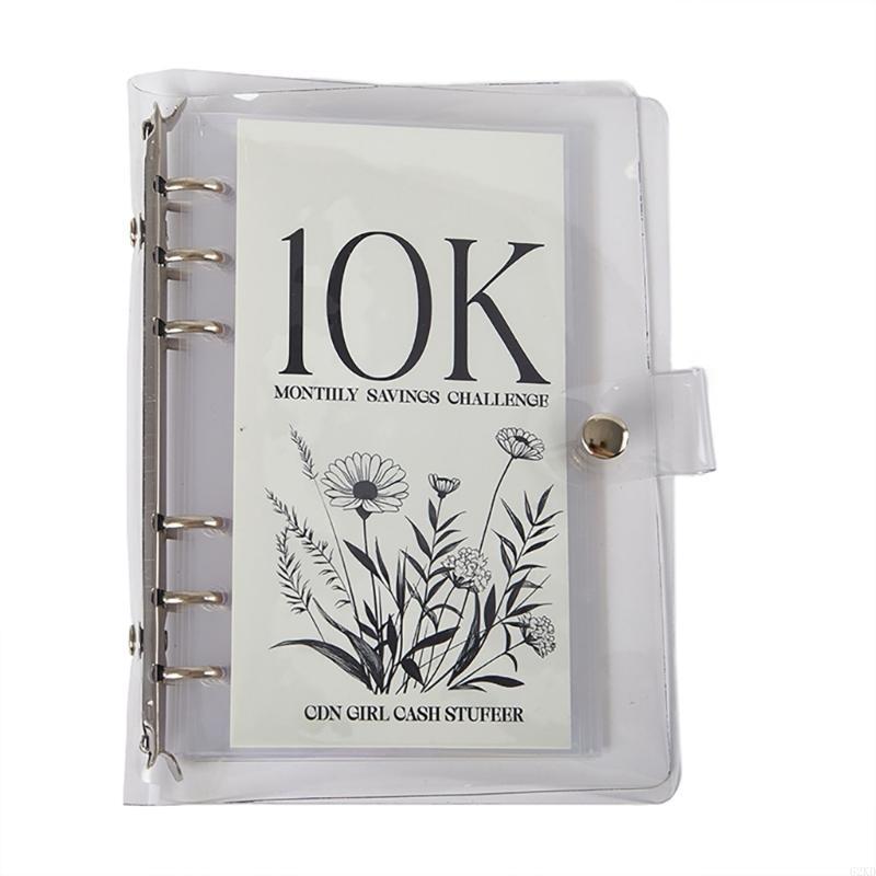 62KD Envelope Challenge Binder Planner Monthly Money Savings Book PVC Binder Sleeve