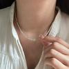 PANJBJ 925 Sterling Silver Line Necklace for Women Girl Fashion Concise  Individuality Jewelry Birthday Gift Dropshipping