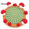 Decorative Tea Cup Pad Blooming Crochet Coaster, Handmade 3D Flower Mat for Coffee Mug Rug Tea, Cotton Yarn Drink Floral Table Decor Desk Protector