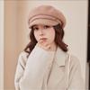 Autumn and Winter Solid Color Wool Retro Warm Beret Korean Women's Versatile Thickened Elegant Wool Hat