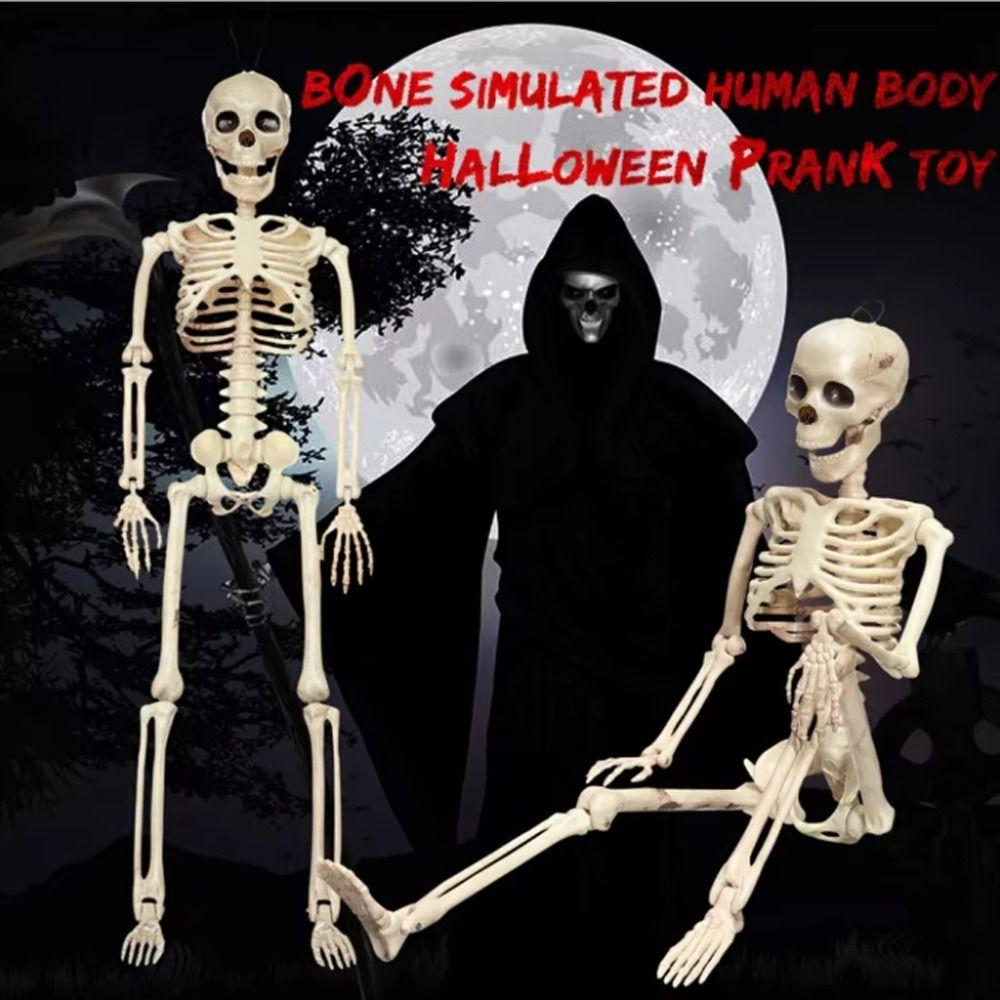 LED Lights Skeleton Human Model Decoration Glow In Dark Scary Decoration  Haunted House