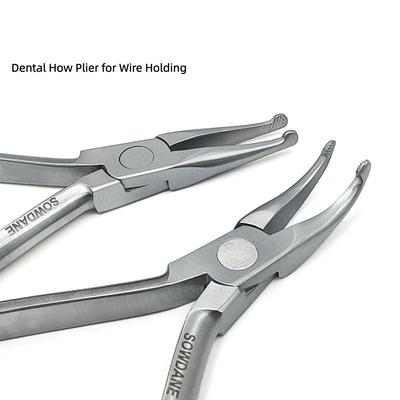 High Quality Dental Orthodontic Wire Holder How Utility Plier  Serrated straight/Curved Tip Dental Instrument Tool Dentist Tools