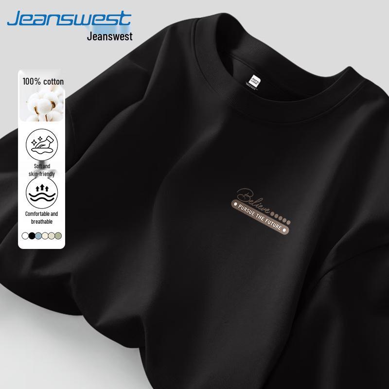 Jeanswest Men s Heavyweight Pure Cotton Long Sleeve T-Shirt M
