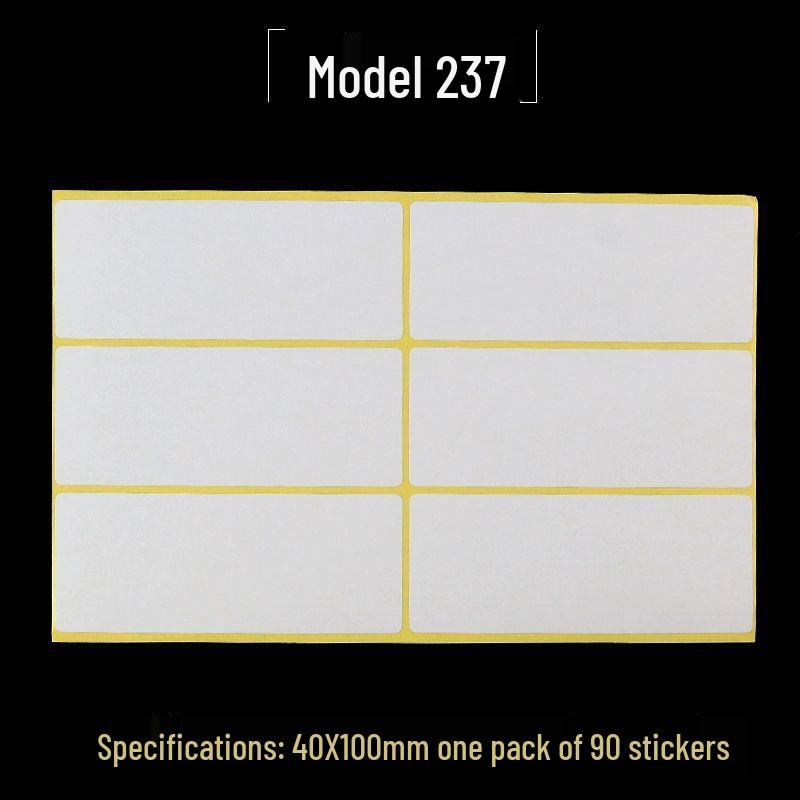 A5 Adhesive Matte White Label Stickers - Printable, Writable, Removable Name Tags