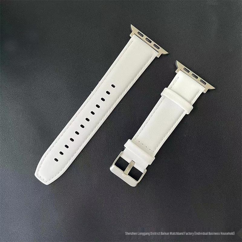 Genuine Leather Apple Watch Band for Series SE–8 (Men & Women)