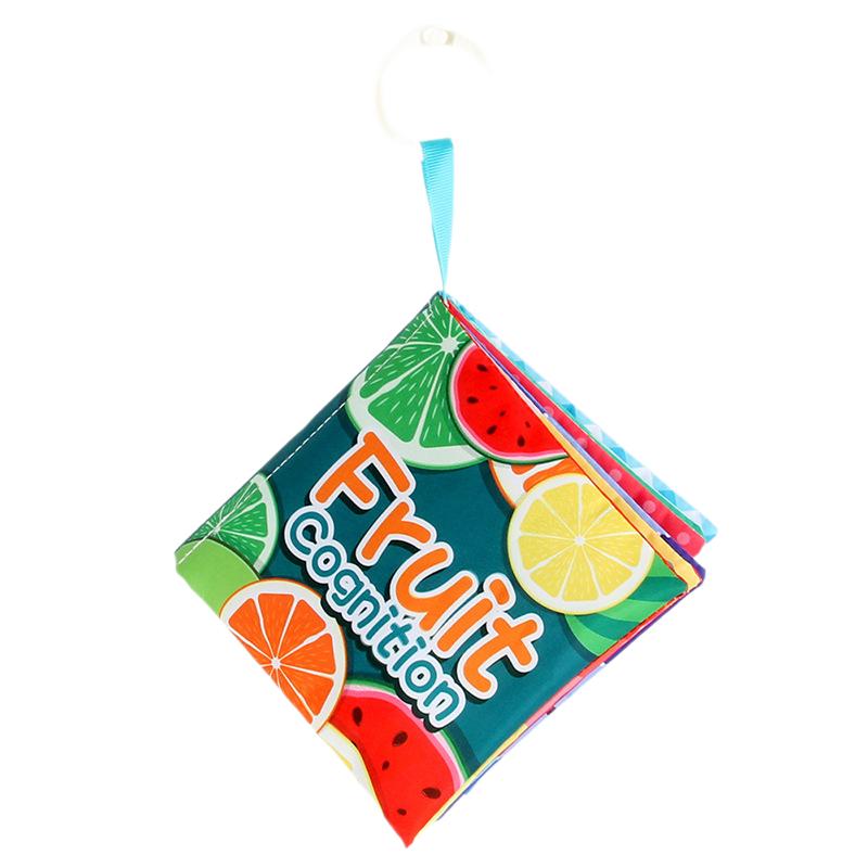 

Baby Washable Soft Soft Cloth Book Early Learning Fruit Food Themes Numbers Fruit
