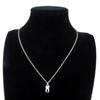 Retro Creative Silver Color Geometric Stereo Tooth Model Pendant Necklace for Women Men Medical Student Fashion Jewelry Gifts