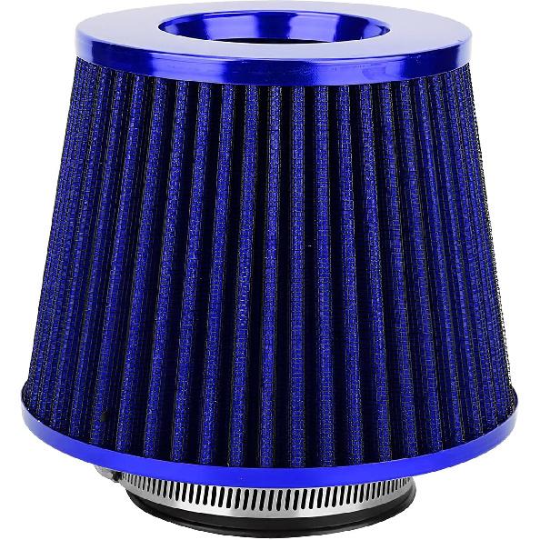 Clamp-on Air Intake Filter, 3 In/3.5 In/4 In Round Tapered Vehicle Air Filters for Enhanced Engine Power, Washable Cone Engine Filter Replacement for