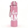 1PC Boy Mama Text Print 750ml Color Plastic Sports Water Bottle Leakproof Flip Straw Lid Suitable for Sports Office Home Use