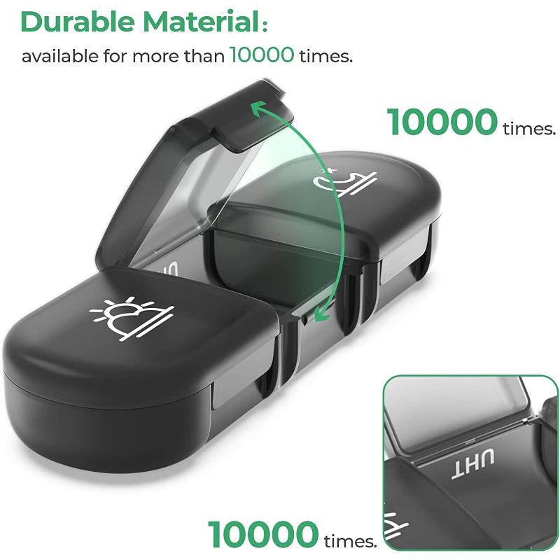 Pill Box 7 Days 21 Grids 3 Times One Day Pills Case Organizer Portable Large Storage Container Tablet Vitamin Medicine Fish Oils