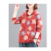 Spring and Autumn New Loose Hooded Sweatshirt Women's Printed Pullover Western Casual Bottom Shirt Jacket